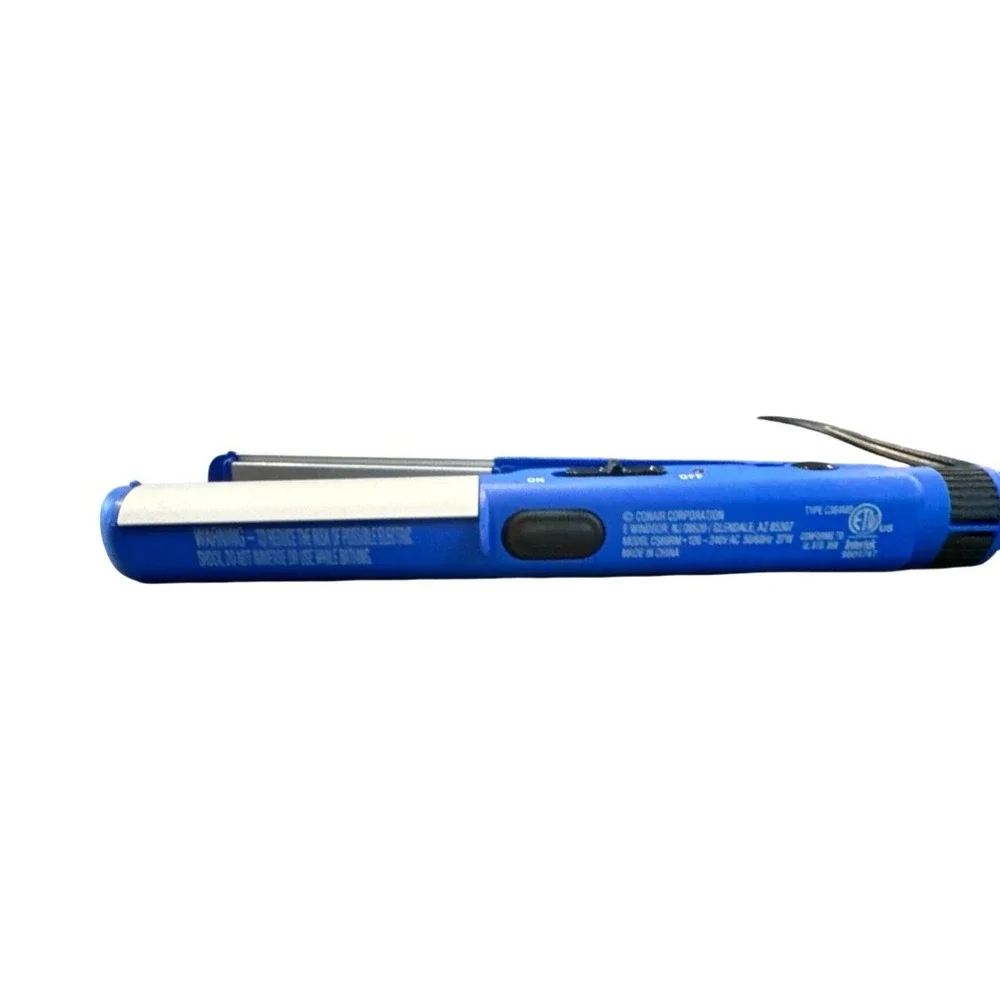 Conair Mini PRO Travel 2in1 Ceramic Hair Straightener Flat Iron Curler Dual Volt